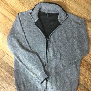Light gray full zip True Rock sweater XL
